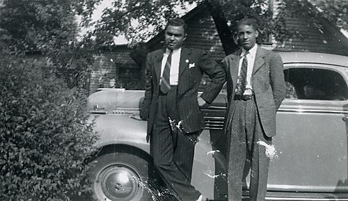 George A. Dorsey and an unidentified man