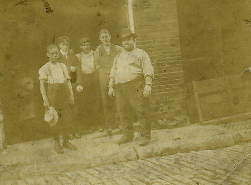 James A. and James Allen Dorsey standing outside the Duquesne Hotel