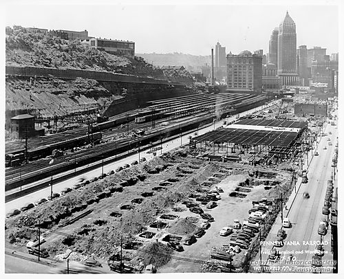Pennsylvania Railroad Freight Terminal and Warehouse under Construction