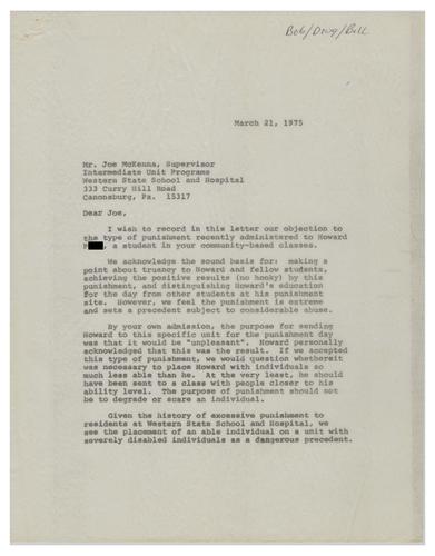 Letter from Bob Nelkin to Joe McKenna