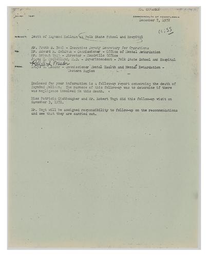 Death of Raymond Helman Report