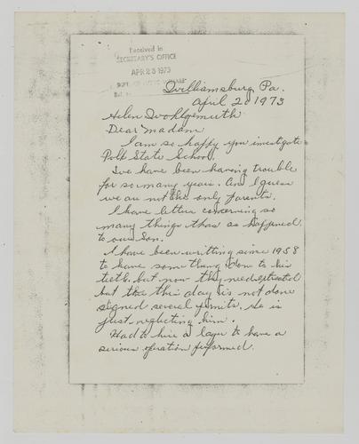 Letter from Orville P. to Helene Wohlgemuth
