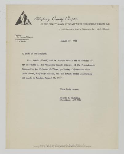 Louis Novak Investigation Note