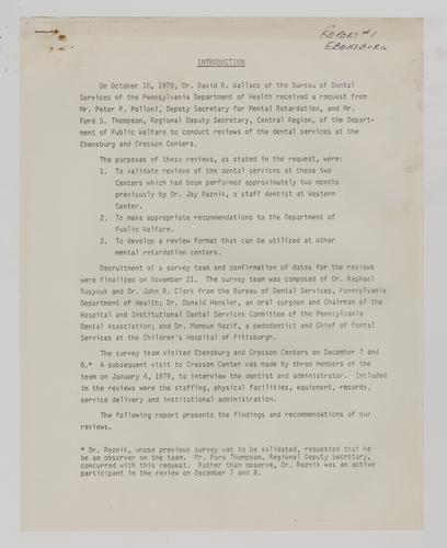 Dental Review of Ebensburg Center (2)