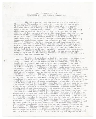 Clapp's Speech at PARC Convention