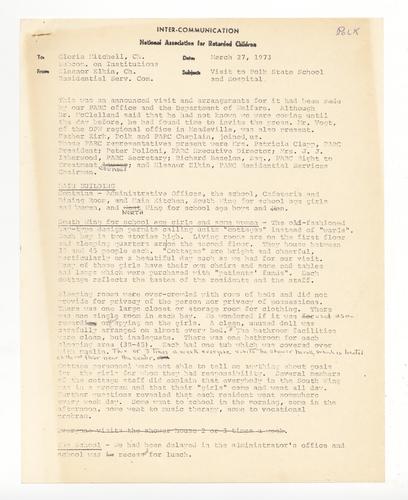 Eleanor Elkin Polk Memo