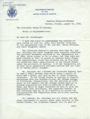 Letter from Thomas Bevan to Henry Ellenbogen (2)