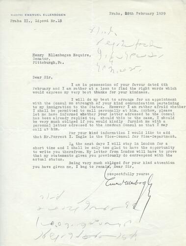 Letter from Emanuel Ellenbogen to Henry Ellenbogen (4)