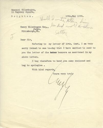 Letter from Emanuel Ellenbogen to Henry Ellenbogen (6)