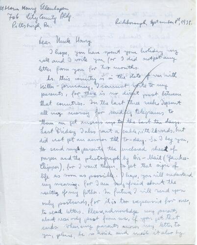 Letter from Erich Ellenbogen to Henry Ellenbogen (5)