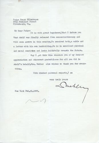 Letter from Leopold Mehler to Henry Ellenbogen (5)