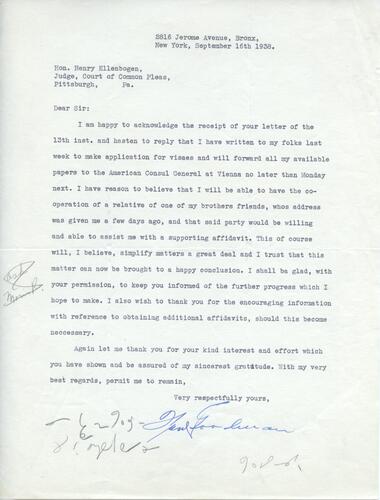 Letter from Fred Goodman to Henry Ellenbogen (21)