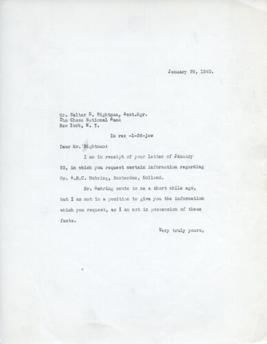 Letter from Henry Ellenbogen to Walter Wightman