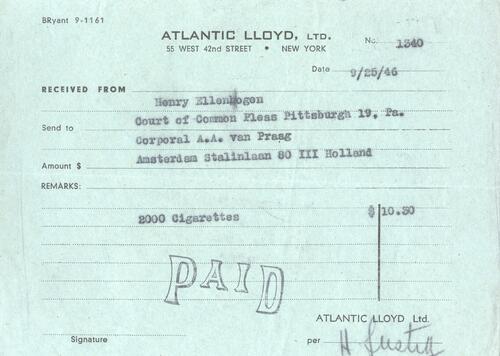 Atlantic Lloyd, Ltd. Receipt (2)
