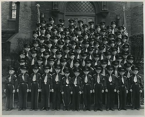Uniformed students of the St. Joseph's Junior Military School