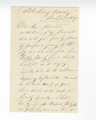 Letter from Dorothea Dix