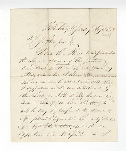 Letter from Dorothea Dix to John Harper