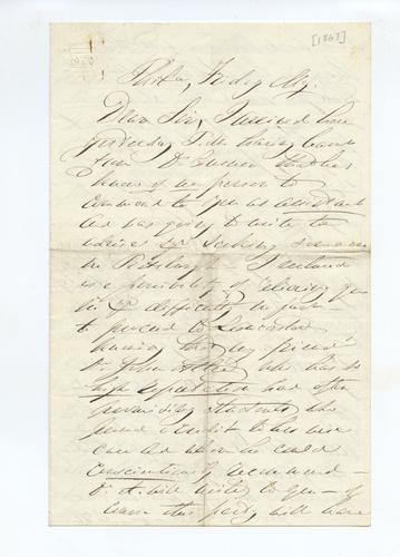 Letter from Dorothea Dix to John Harper