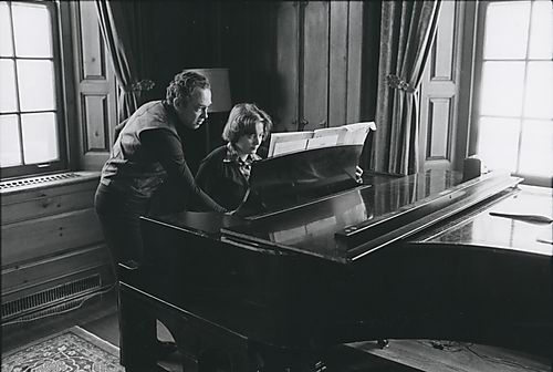 Henry Spinelli with piano student