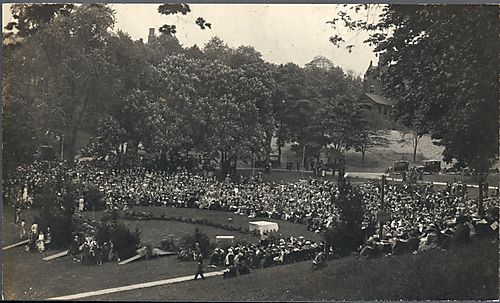 Spectators Gather on the PCW Green for May Day
