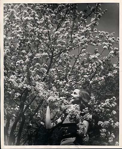 Mary Lou Ellsworth enjoys Spring Blossoms on the PCW Campus