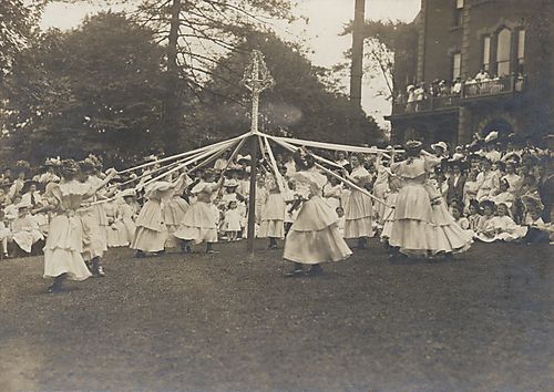 Maypole dance on Berry lawn