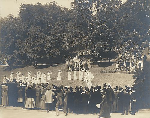 The crowning of the May Queen