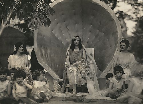 May Queen on her seashell throne