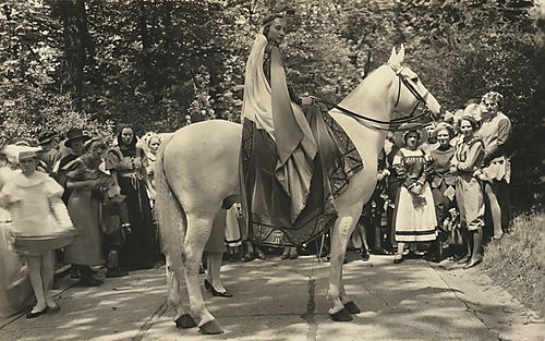 May Queen on horseback