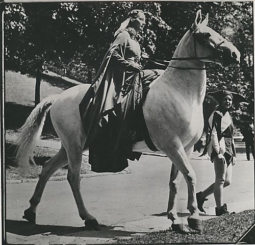 May Queen on horseback