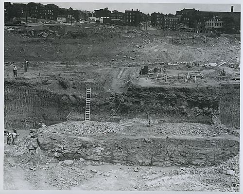 Construction workers on site