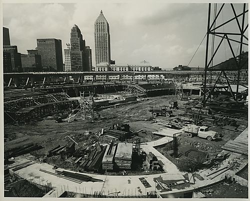 Construction of the Civic Arena's seating area, corridors, and exterior walls (2)