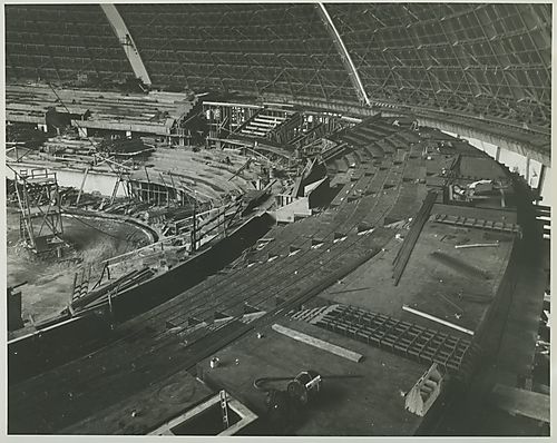 Construction of the Civic Arena seating area