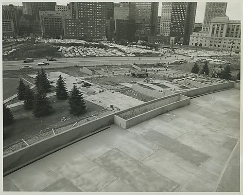 Construction of a Civic Arena walkway