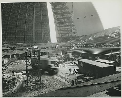 Construction of the interior of the Civic Arena