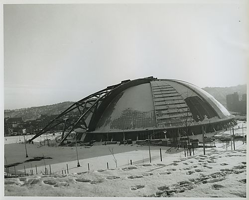 Civic Arena in snow