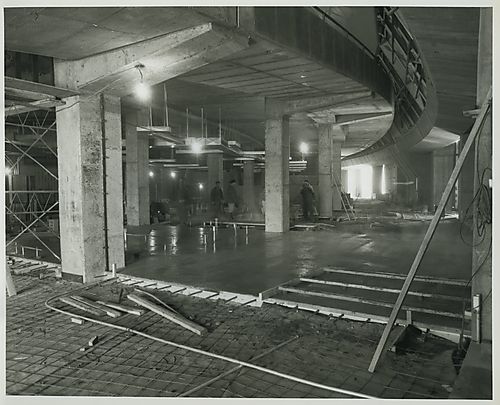 Construction of Civic Arena's floors