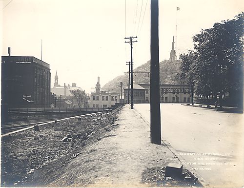 View South - Stockton Avenue at the Corner of Arch