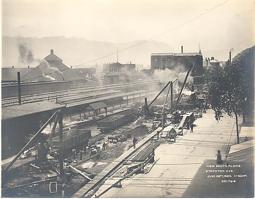 View South-Along Stockton Ave