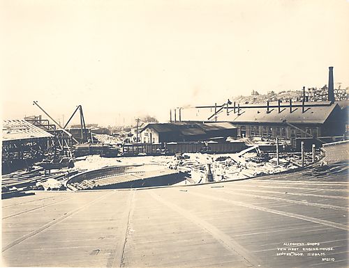 Allegheny Shops-View West-Engine House