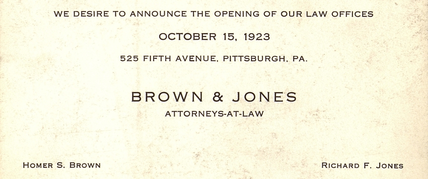 Homer S. Brown Papers