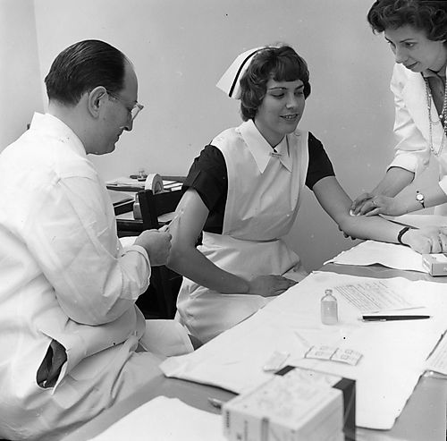 Julius Youngner and Nurses